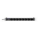 Πολύπριζο Rack Digitus PDU 1HE 8x Schuko 16A outputs 230V/16A Black