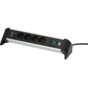 Πολύπριζο Brennenstuhl ALU-Office-Line 4fach 1,8m USB