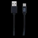 Καλώδιο USB 2GO USB charging/data Type-C 3.1 1m Black PET-Box