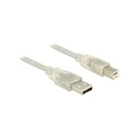 Καλώδιο USB Delock USB A -> B M/M 2.00m transparent