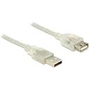 Καλώδιο USB Delock USB Verl. A -> A M/F 1.00m transparent