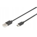Καλώδιο USB Digitus USB 2.0 Type-C -A M/M 1,8m, Black