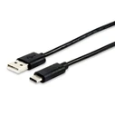 Καλώδιο USB Equip USB-A 2.0 -> C M/M 1.00m 3A 480Mbps Black Polybag