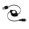 Καλώδιο USB Equip USB-A 2.0 -> micro B M/M 1.00m aufrollbar Black Polybag