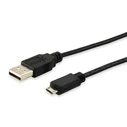 Καλώδιο USB Equip USB-A 2.0 -> micro B M/M 1.80m Black Polybag
