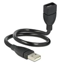 Αντάπτορας USB Delock USB Verl.A -> A M/F 0.35m ShapeCable sw