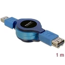 Καλώδιο USB Delock USB3.0 Verl. A -> A M/F 1.00m Blue Aufrollfu
