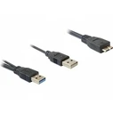 Καλώδιο USB Delock USB3.0 Y-cable 2x A -> Micro-B M/M 0.60m