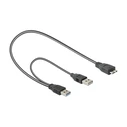 Καλώδιο USB Delock USB3.0 Y-cable 2x A -> Micro-B M/M 0.60m