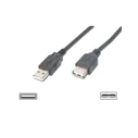 Καλώδιο USB Digitus USB 2.0 extension Typ A -A M/F 5.0m, Black