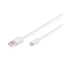 Καλώδιο USB Digitus USB 2.0 A St. -> Lightning St., MFI 2M White