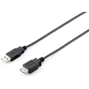 Καλώδιο USB Equip USB-A 2.0 -> A Verl. M/F 3.00m 480Mbps Black Polybag