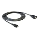 Καλώδιο USB Delock USB A -> Micro-B OTG F/M 0.50m sw