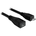 Καλώδιο USB Delock USB Verl. Micro-B -> Micro-B M/F 1.00m sw
