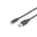 Καλώδιο USB Digitus USB 2.0 Type-C -A M/M 1.0m, Black