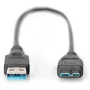 Αντάπτορας USB Digitus USB 3.0 Typ A -mikro B M/M 0.25m Black