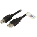 Καλώδιο USB EFB USB2.0 A-B,M/M,0.5m,Black,Premium