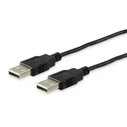 Καλώδιο USB Equip USB-A 2.0 -> A M/M 3.00m 480Mbps Black Polybag