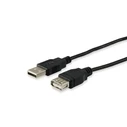 Καλώδιο USB Equip USB-A 2.0 -> A Verl. M/F 3.00m 480Mbps Black Polybag