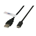 Καλώδιο USB EFB USB2.0 A-C,M/M,1m,Black,Premium