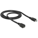 Καλώδιο USB Delock USB Verl. Micro-B -> Micro-B M/F 1.00m sw