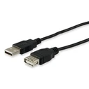 Καλώδιο USB Equip USB-A 2.0 -> A Verl. M/F 1.80m 480Mbps Black Polybag