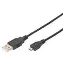 Καλώδιο USB Digitus USB 2.0 Typ A -mini B M/M 1.0m, Black