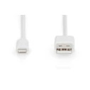 Καλώδιο USB Digitus USB 2.0 A St. -> Lightning St., MFI 2M White