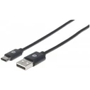 Καλώδιο USB Manhattan 2.0 Typ C C-connector/A-connector 2m Black