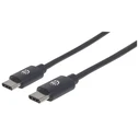 Καλώδιο USB Manhattan 3.2 10Gbit/s C-connector to C-connector 1m