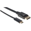 Καλώδιο USB Manhattan Type-C to DisplayPort-2m Black