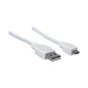 Καλώδιο USB Manhattan 2.0 1,8m A-St/Micro-B-St. White