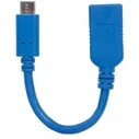 Αντάπτορας USB Manhattan 3.1 C -> A M/F 0.15m Blue