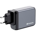 Φορτιστής Πρίζας Verbatim GNC-100 GaN 100W 3xUSB-C PD, 1xUSB-A QC 3.0 32202