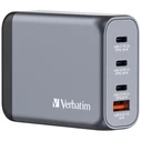 Φορτιστής Πρίζας Verbatim GNC-100 GaN 100W 3xUSB-C PD, 1xUSB-A QC 3.0 32202