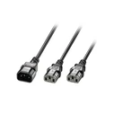 Καλώδιο Τροφοδοσίας Lindy - power splitter - IEC 60320 C14 to power IEC 60320 C13 - 1 m