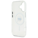 Karl Lagerfeld KLHMP16SHLSKIH Apple iPhone 16 hardcase IML Metal Karl Head MagSafe white