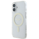 Guess GUHMP16SHFGERET Apple iPhone 16 hardcase IML Glitter Circle MagSafe transparent