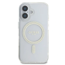 Guess GUHMP16SHFGERET Apple iPhone 16 hardcase IML Glitter Circle MagSafe transparent
