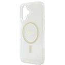 Guess GUHMP16SHFGERET Apple iPhone 16 hardcase IML Glitter Circle MagSafe transparent