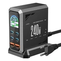 BlitzWolf Βάση Φόρτισης GaN 240W με 2x USB-A & 4x USB-C (BW-S31) - Μαύρο