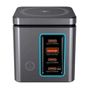 BlitzWolf Wireless Charger (Qi Pad) GaN with 1 x USB-A and 3 x USB-C 105W Black (BW-i113)