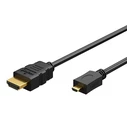 GOOBAY Cable micro HDMI to HDMI 53781 with Ethernet 4K 60Hz 1m black