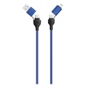 Καλώδιο USB 2GO USB / Type C LadeCable 4 in 1 USB A, Lighn. 1,2m Blue