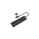 USB Hub Equip USB-Hub 7-Port 3.2 ->7x3.2 inkl USB-C Black