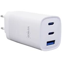 Φορτιστής Πρίζας Verico MOJO GaN 65W PD, 3-Port (USB-A & USB-C) WH retail