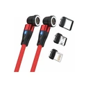 Καλώδιο USB Realpower Magentic ,1m,2x magnetisch,rot with Adaptern