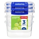 Δοχείο Φαγητού Sistema Set KLIP IT PLUS 3 x 400 ml Blue