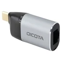 Κάρτα Δικτύου USB Dicota USB-C to Ethernet Mini with PD (100W) silver