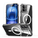 ESR Classic Hybrid Kickstand HaloLock MagSafe & Tempered Glass Apple iPhone 16 Plus Clear